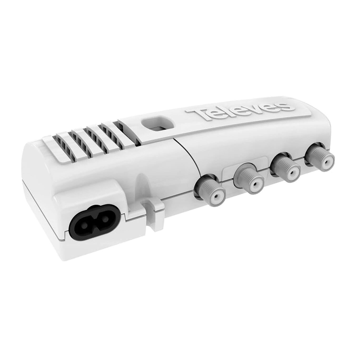 Alt View 1. Televes - Televes 552280 Lte-filtering Distribution Indoor Amplifier With 3 Outputs - White.