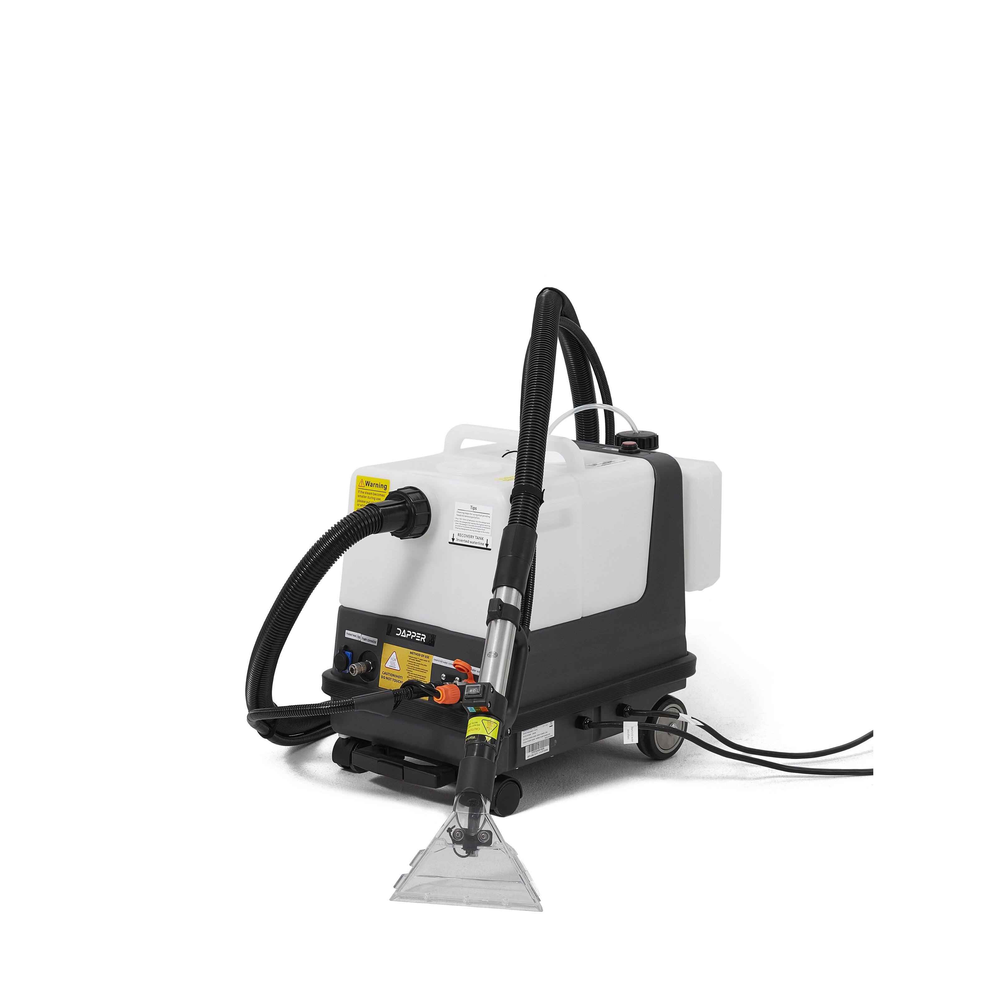 Alt View 4. Dapper Supply - Dapper Commercial Carpet Extractor Steam Spray Vacuum Mite Remover Dual Power Cord Deep Cleaning Machine - White.