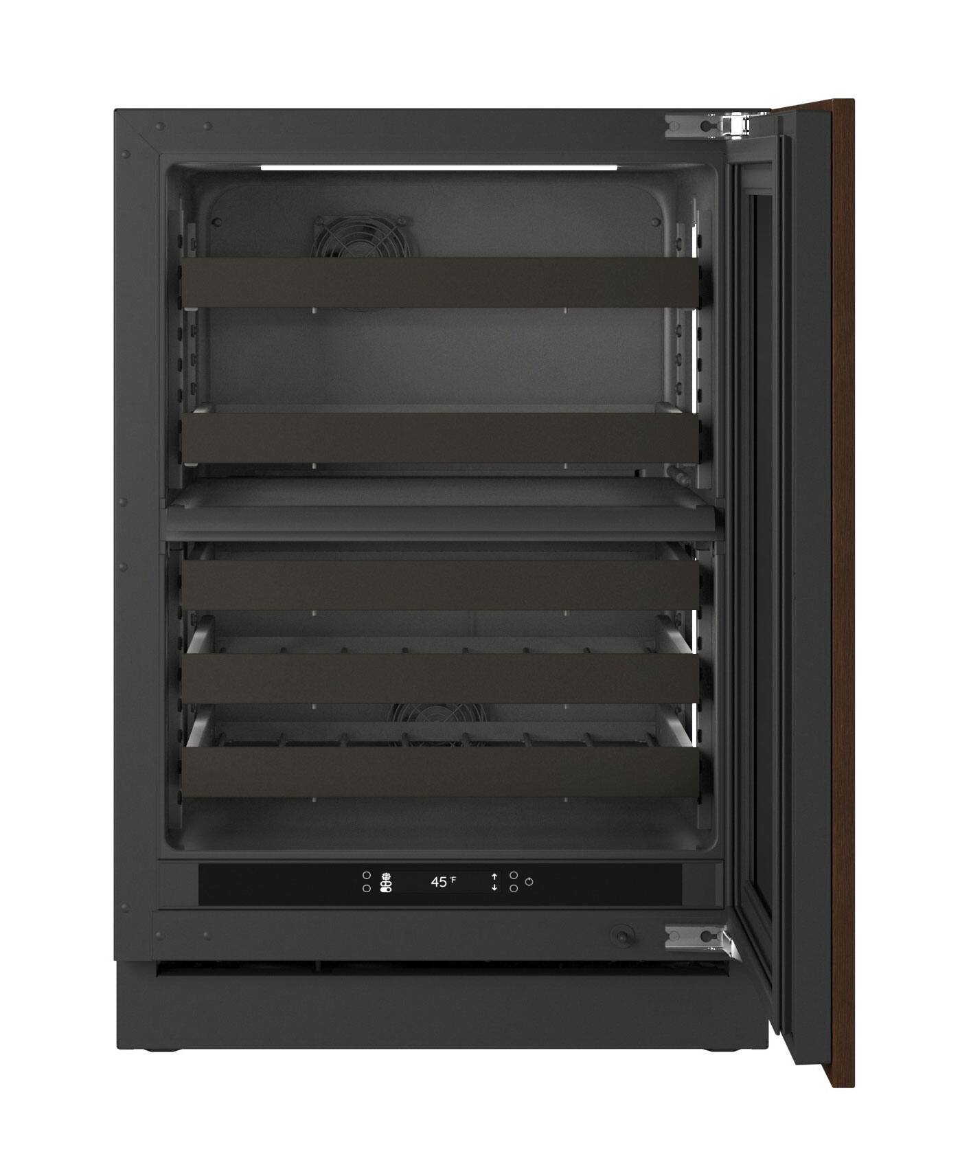 Alt View 1. U-Line - U-Line 24"W. 4.6Cu.Ft. Built-In Dual-Zone Beverage Center-Panel Ready - Integrated Solid.