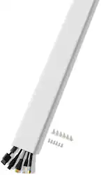 Sanus - On-Wall Cable Concealer Kit for Mounted TVs - Holds Up to 5 Cables - White - Angle_Zoom