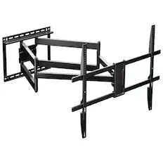 Front. Mount-It! - Full Motion TV Wall Mount with Extra Long Extension for 43″ – 100″ TVs, Full Motion Articulating Bracket, Black - Black.