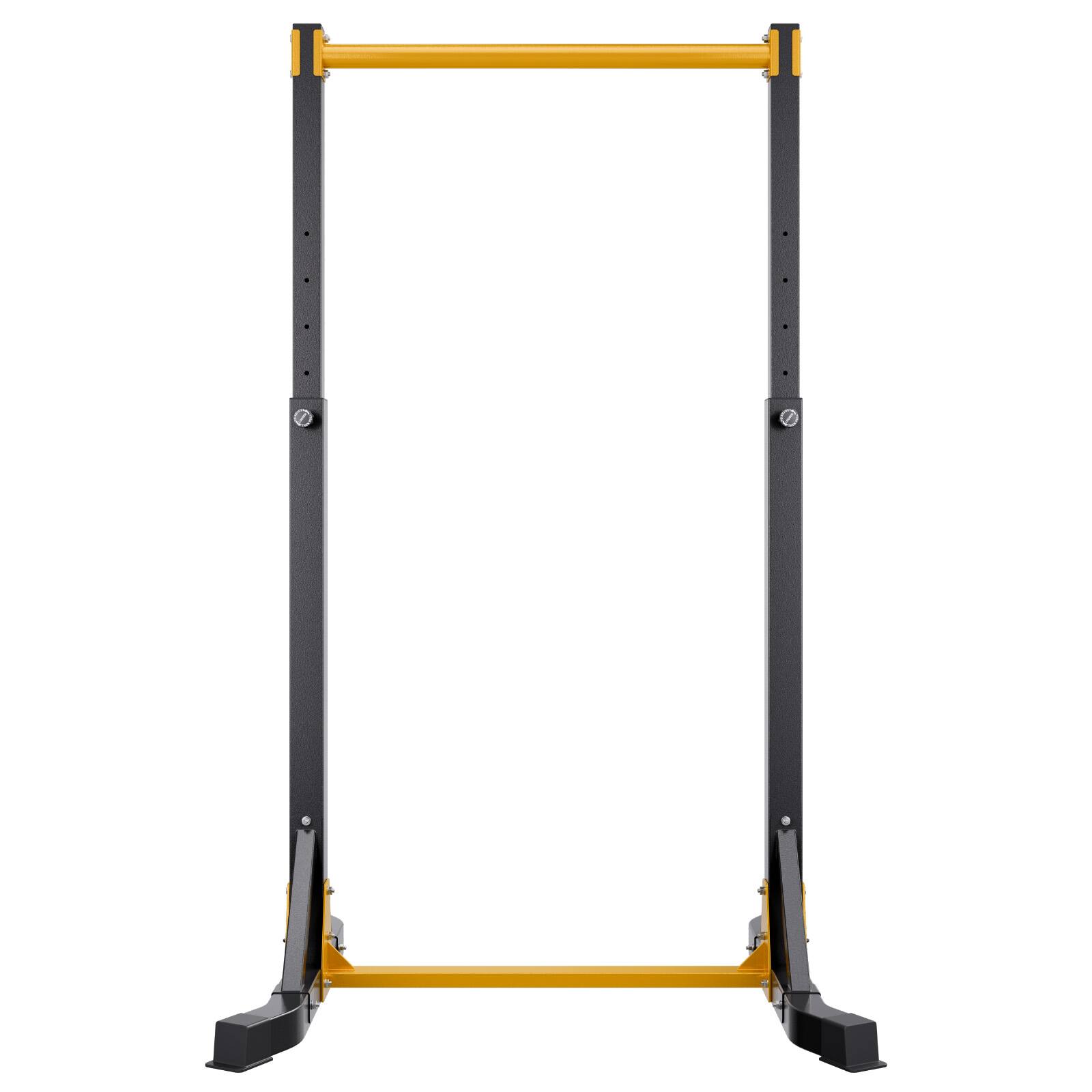 Alt View 5. VEVOR - Pull Up Bar, 330LBS Capacity Portable Pullup Bar Station, Pullup Bars Free Standing with H-Frame Structure - Black and yellow.