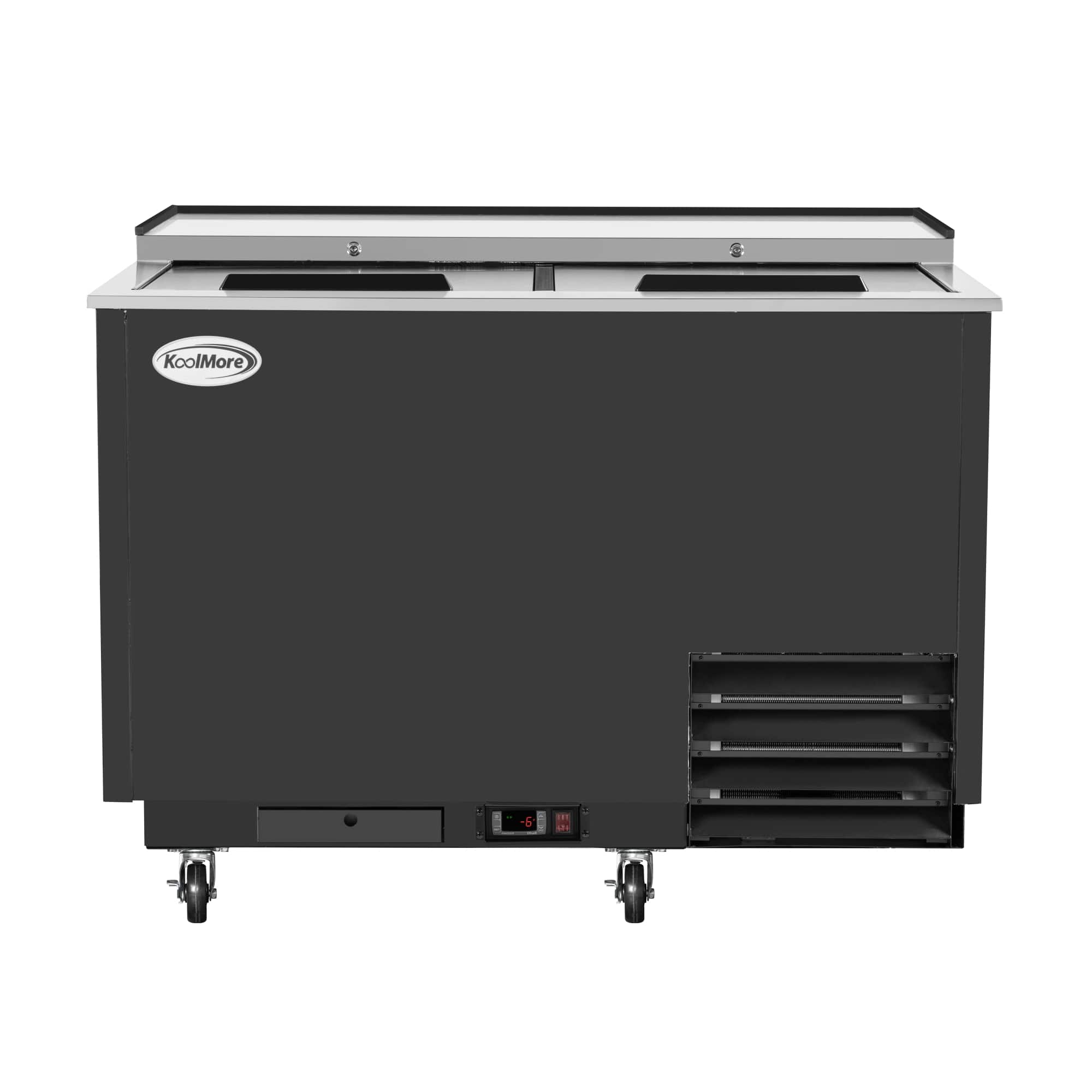 Koolmore - 50 in. Commercial Glass Froster in Black Steel, ETL Listed, 14 cu. ft. (KM-GF50-BK) - Black painted steel