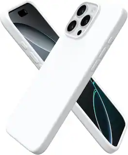 Ornarto - Designed for iPhone 16 Pro Max Case 6.9", Liquid Silicone Full Covered Protective Case - White