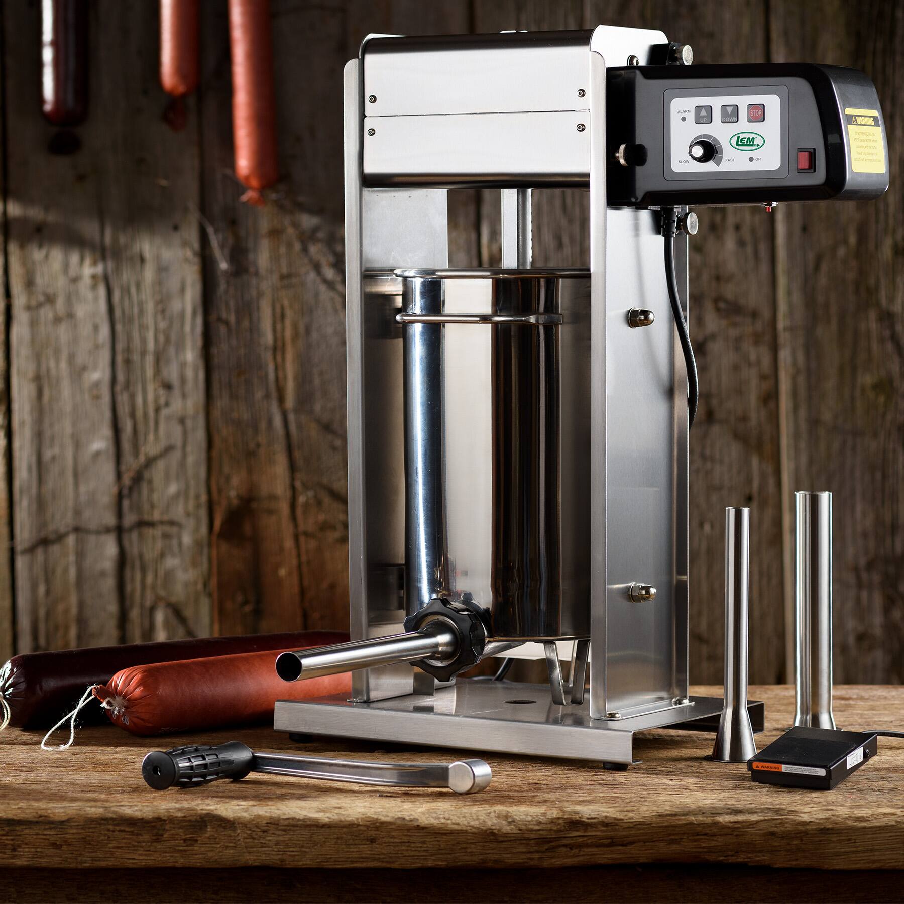 Alt View 1. LEM Product - Big Bite 30LB Motorized Stuffer - Stainless.