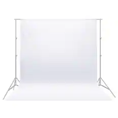 Front. Neewer - 3x3.6m Professional Photography White Background, Collapsible, Backdrop ONLY.