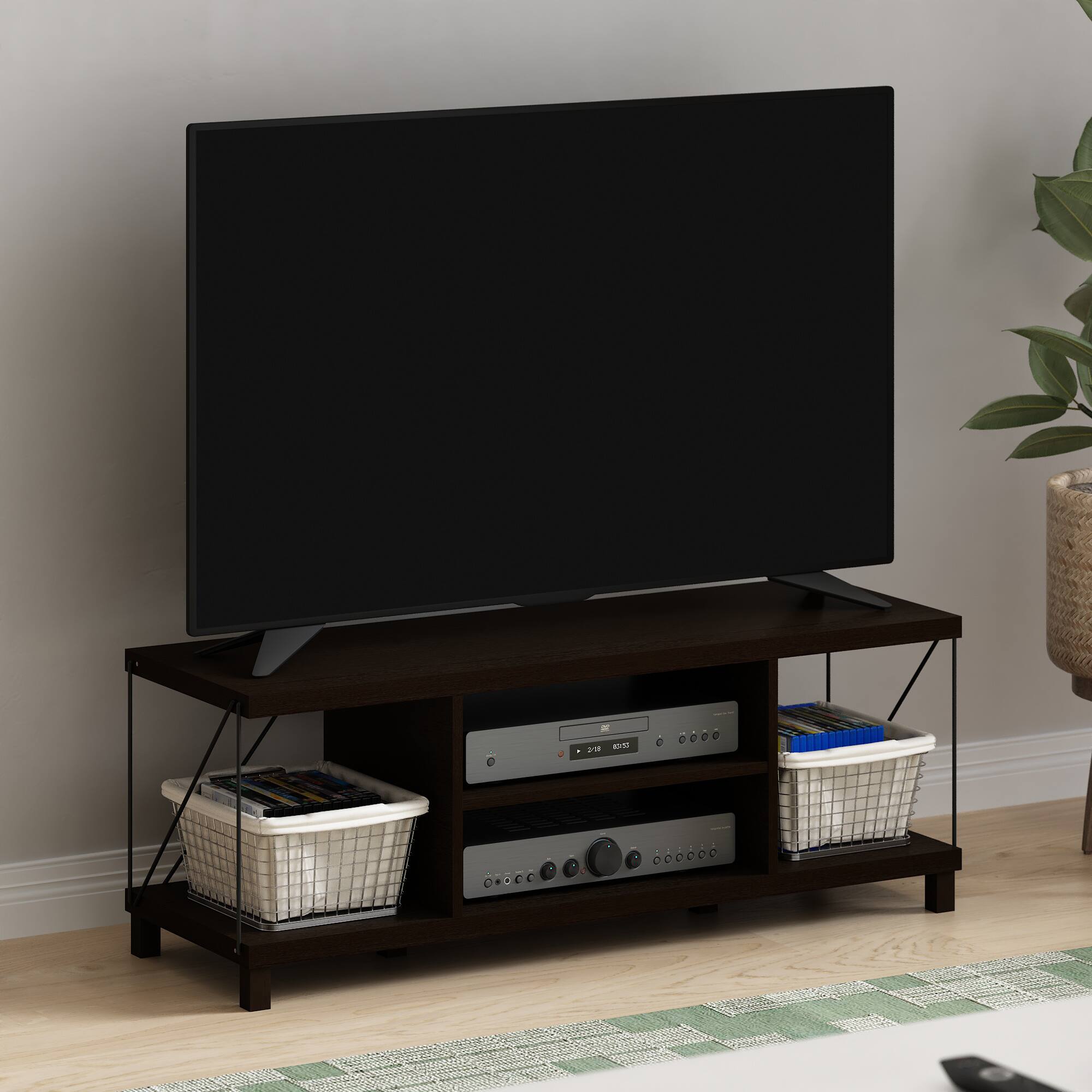 Furinno Besi No Tools Assembly Industrial Style TV Stand