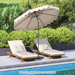 Mondawe - 10 FT Patio Umbrella with Push Button Tilt and Crank Lift - Beige
