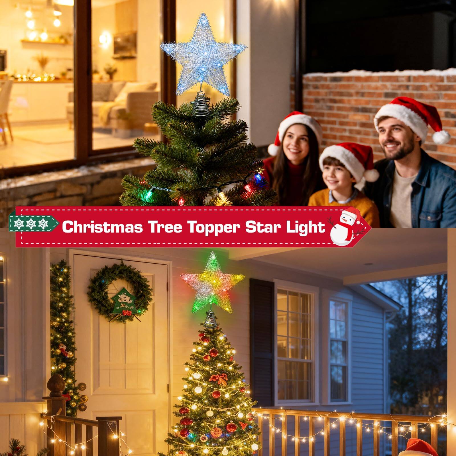 Christmas Tree Topper Star Light