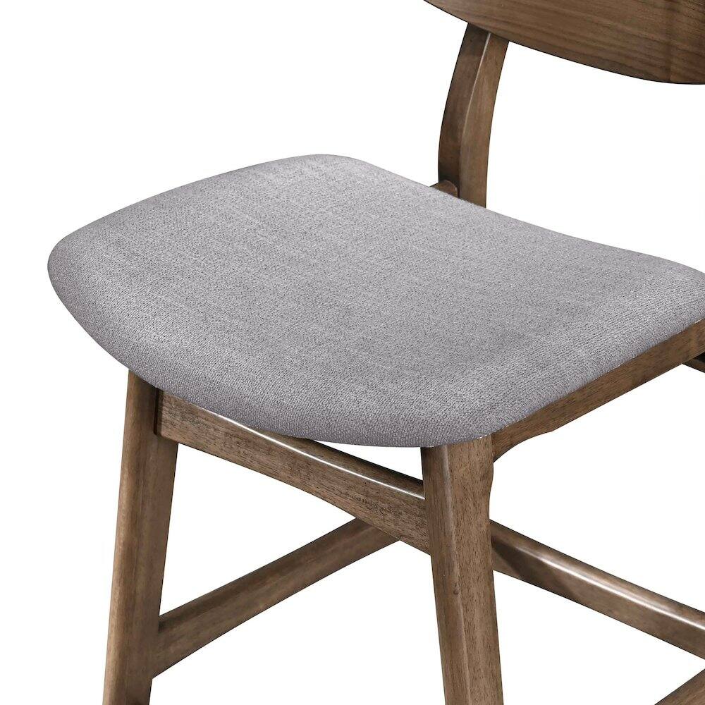 Alt View 8. New Classic Furniture - Oscar 5-Piece Wood Counter Table Set in Walnut/Dark Gray - Dark Gray.