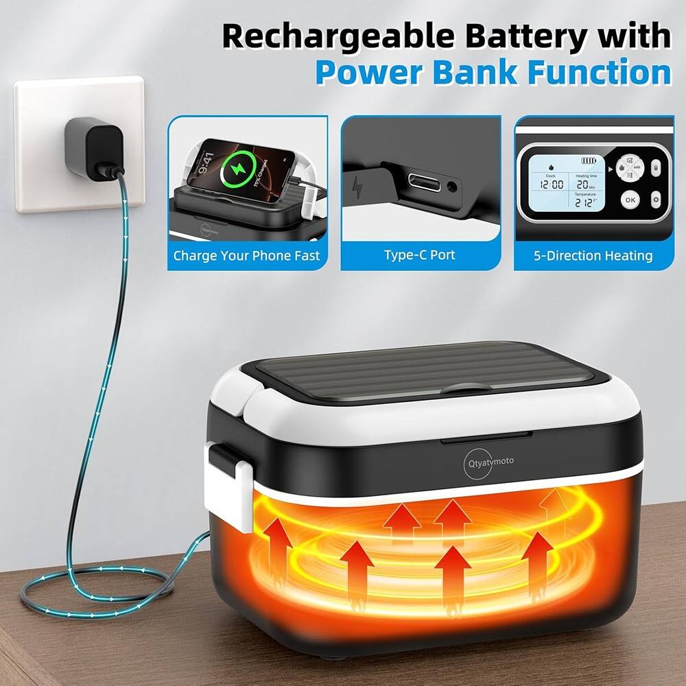 Rechargeable Battery with Power Bank Function

- Charge Your Phone Fast
- Type-C Port
- 5-Direction Heating