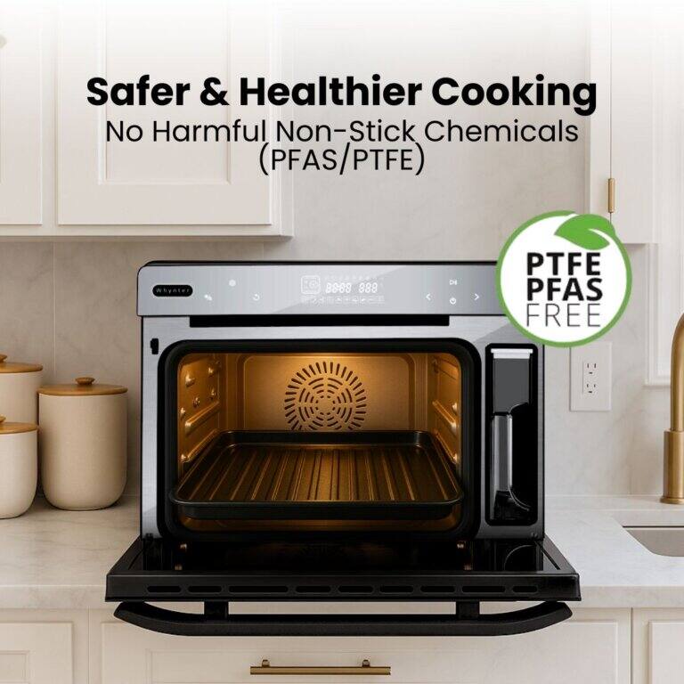 Safer & Healthier Cooking  
No Harmful Non-Stick Chemicals (PFAS/PTFE)  

PTFE PFAS FREE