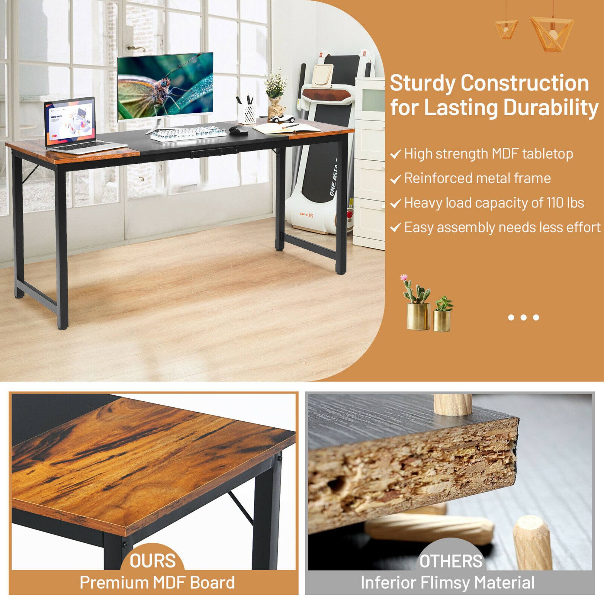 * Sturdy Construction for Lasting Durability: High strength MDF tabletop, Reinforced metal frame, Heavy load capacity of 110 lbs, Easy assembly needs less effort.