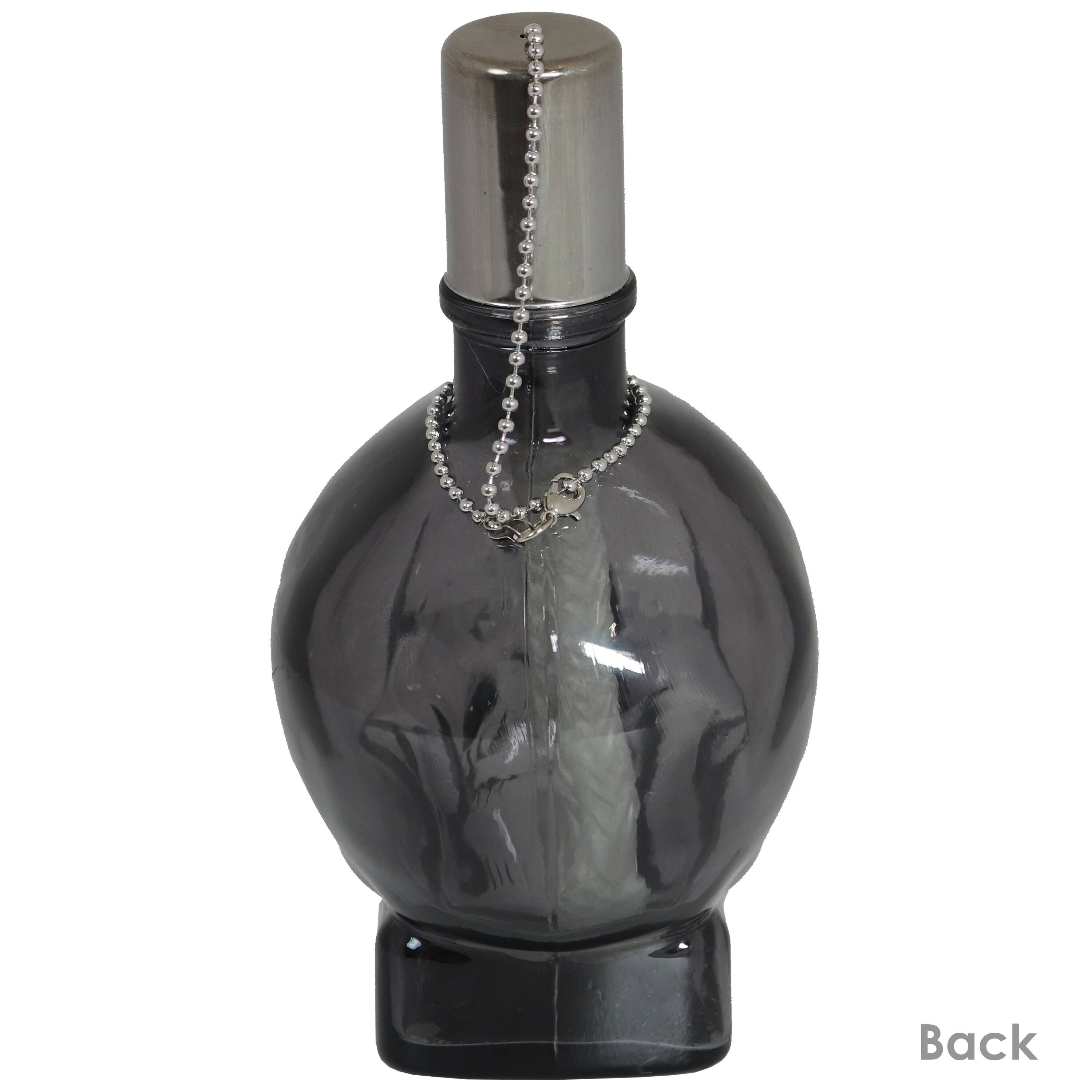 Alt View 7. Sunnydaze - Glass/Aluminum Grinning Skull Tabletop Torches - Set of 4 - Black.