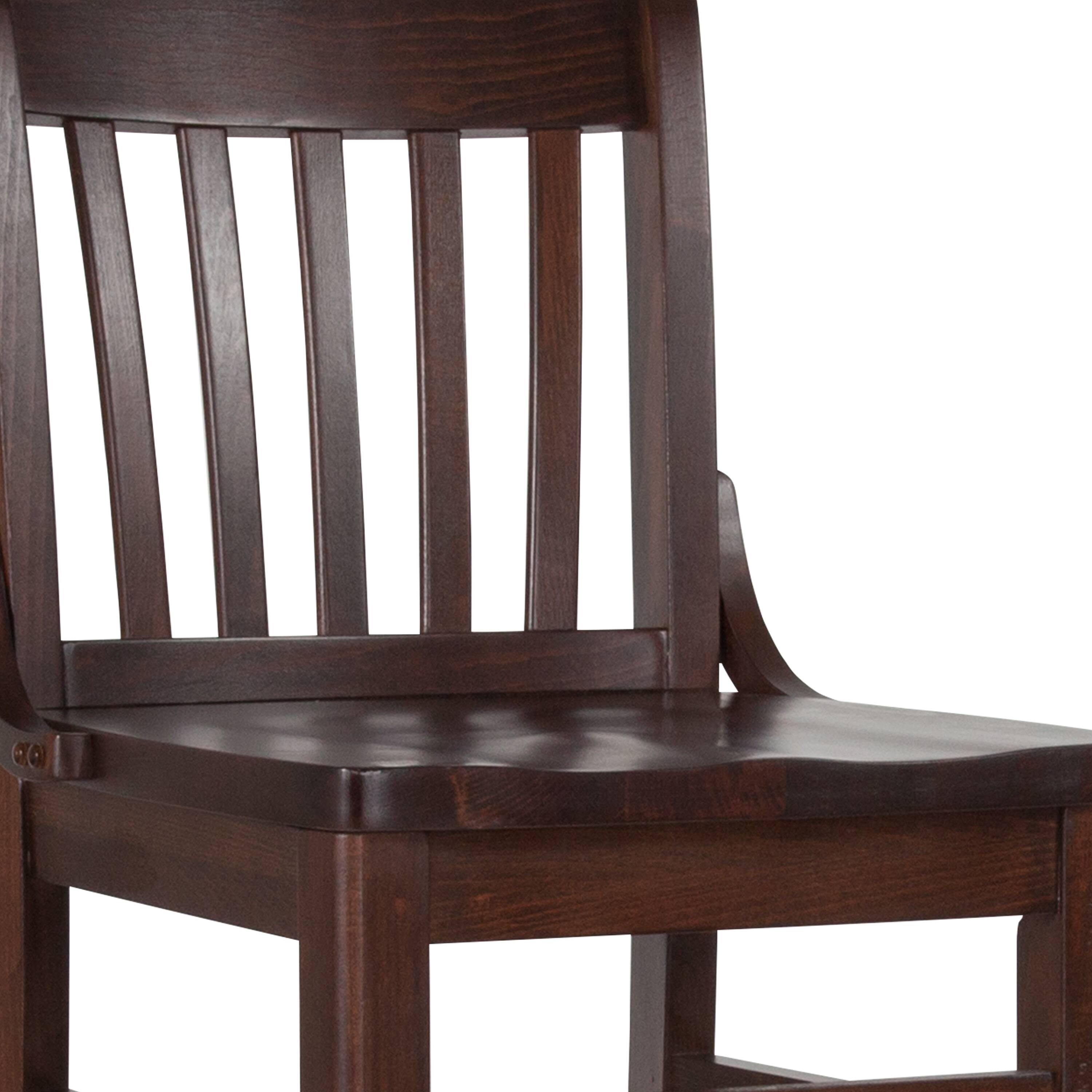 Alt View 9. Emma + Oliver - School House Back Wooden Restaurant Dining Barstool - Walnut.