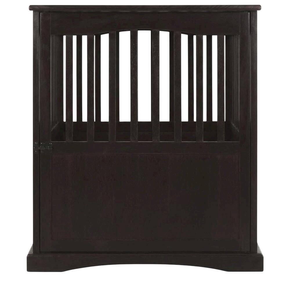 Angle. FurniFact - Espresso Finish End Table with Modern Design and Sturdy Construction - Espresso.