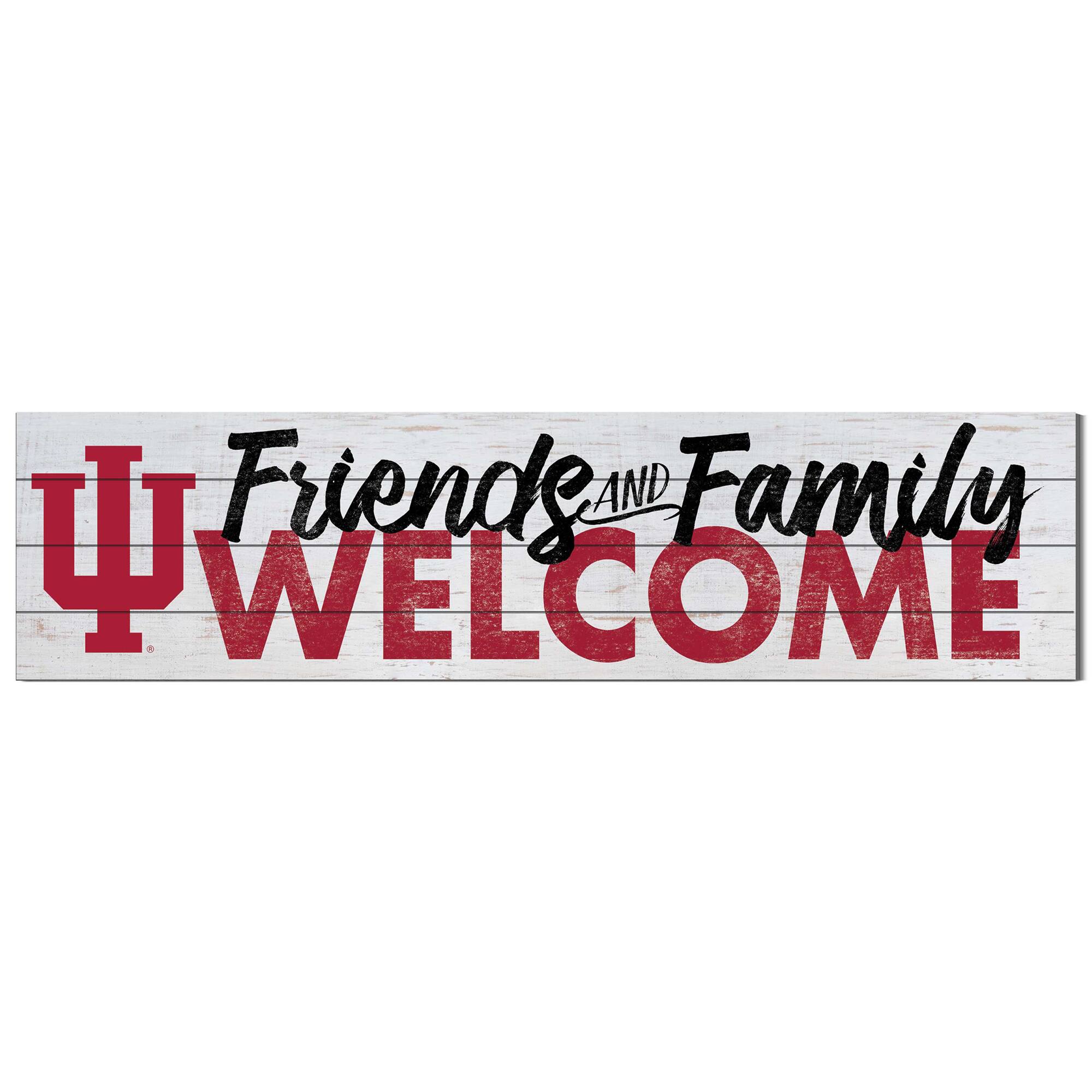 Indiana Hoosiers 10'' x 40'' Friends & Family Welcome Sign