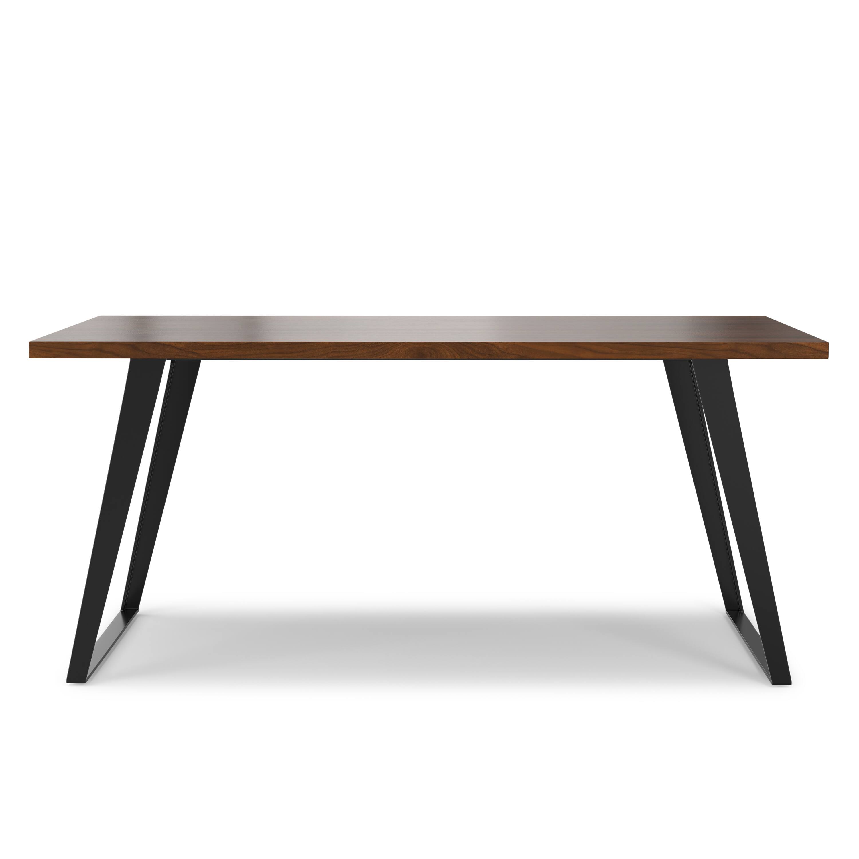 Left. Simpli Home - Lowry 66 inch x 40 inch Rectangle Modern Industrial Dining Table in Walnut Veneer - Walnut Veneer.