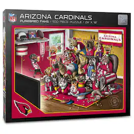 YouTheFan - Arizona Cardinals Purebred Fans 18'' x 24'' A Real Nailbiter 500-Piece Puzzle - Multicolor