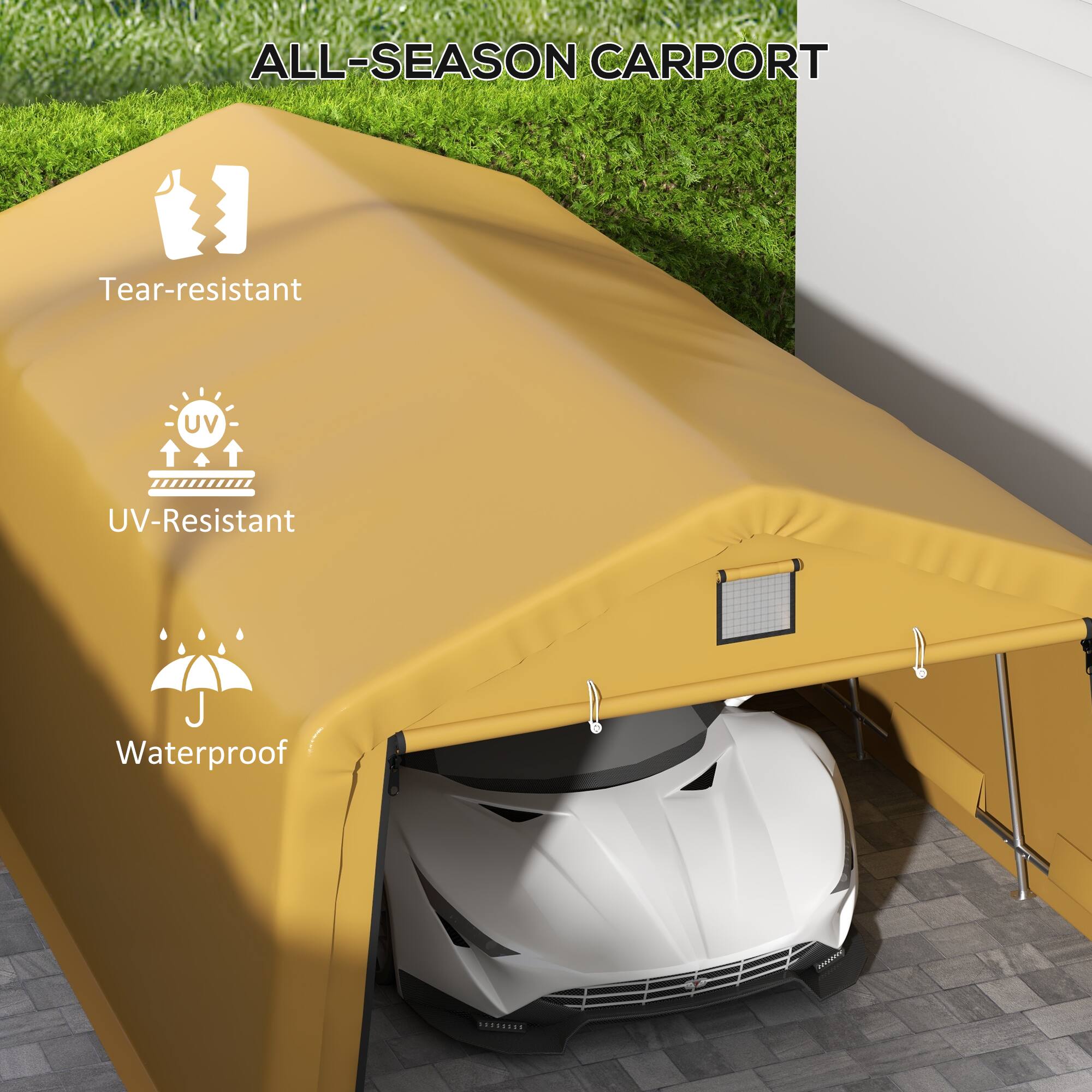 ALL-SEASON CARPORT

Tear-resistant
UV-Resistant
Waterproof