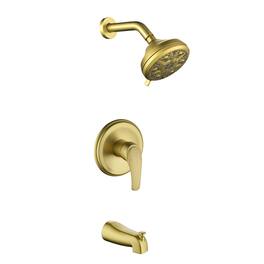 Boyel Living - Ten Function Shower Set with Rain Shower Handheld Shower and cUPC Pressure Balance Valve - Brushed Gold