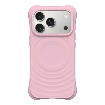 Front. CASETiFY - Ripple Case MagSafe Compatible for Apple iPhone 18 Pro and 17 Pro Devices - Primrose Pink.