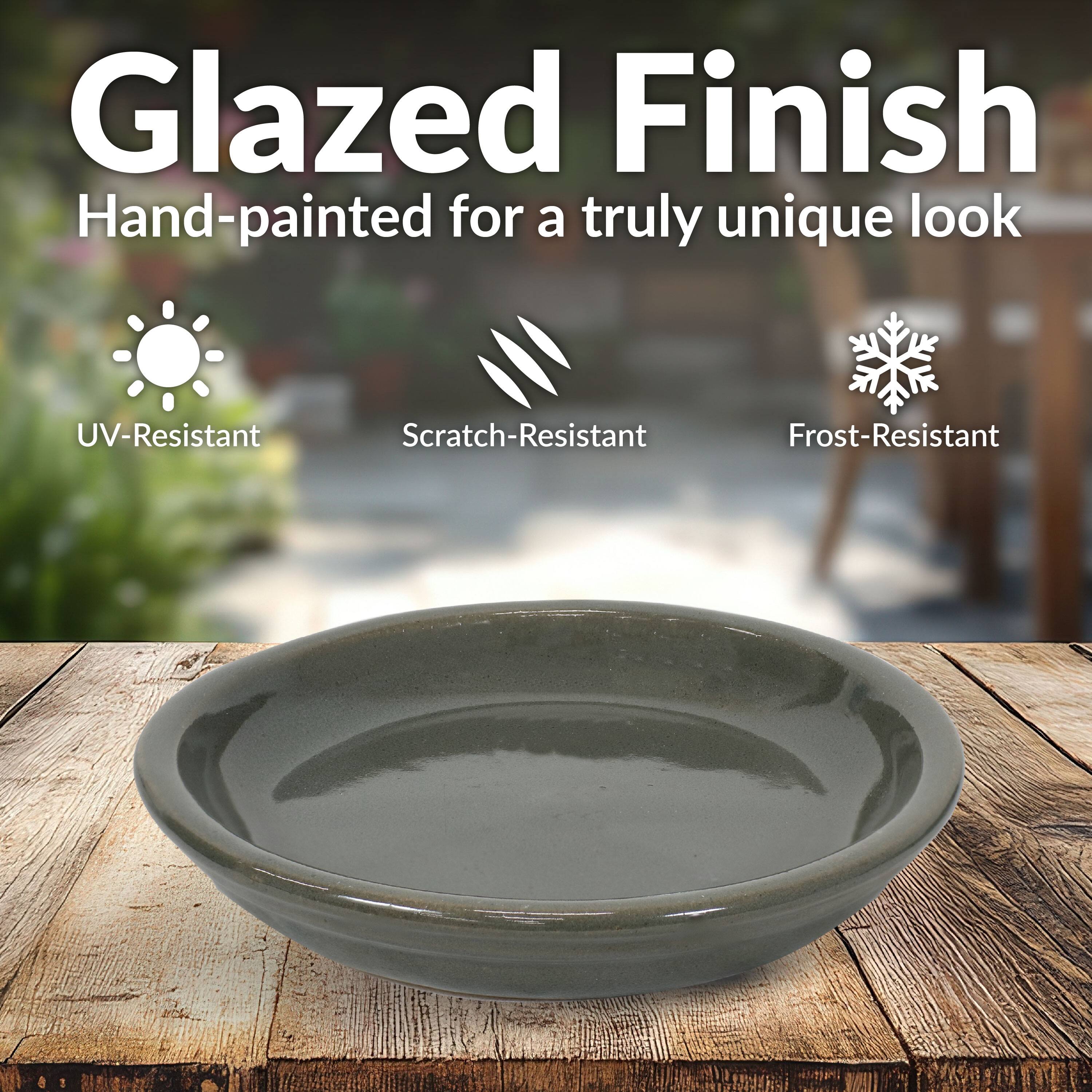 Glazed Finish  
Hand-painted for a truly unique look  

- UV-Resistant  
- Scratch-Resistant  
- Frost-Resistant