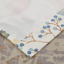 Barefoot Bungalow - Willow 2 Panel And 2 Tie Back with 3" Rod Pocket Window Curtain42x84" - Multi