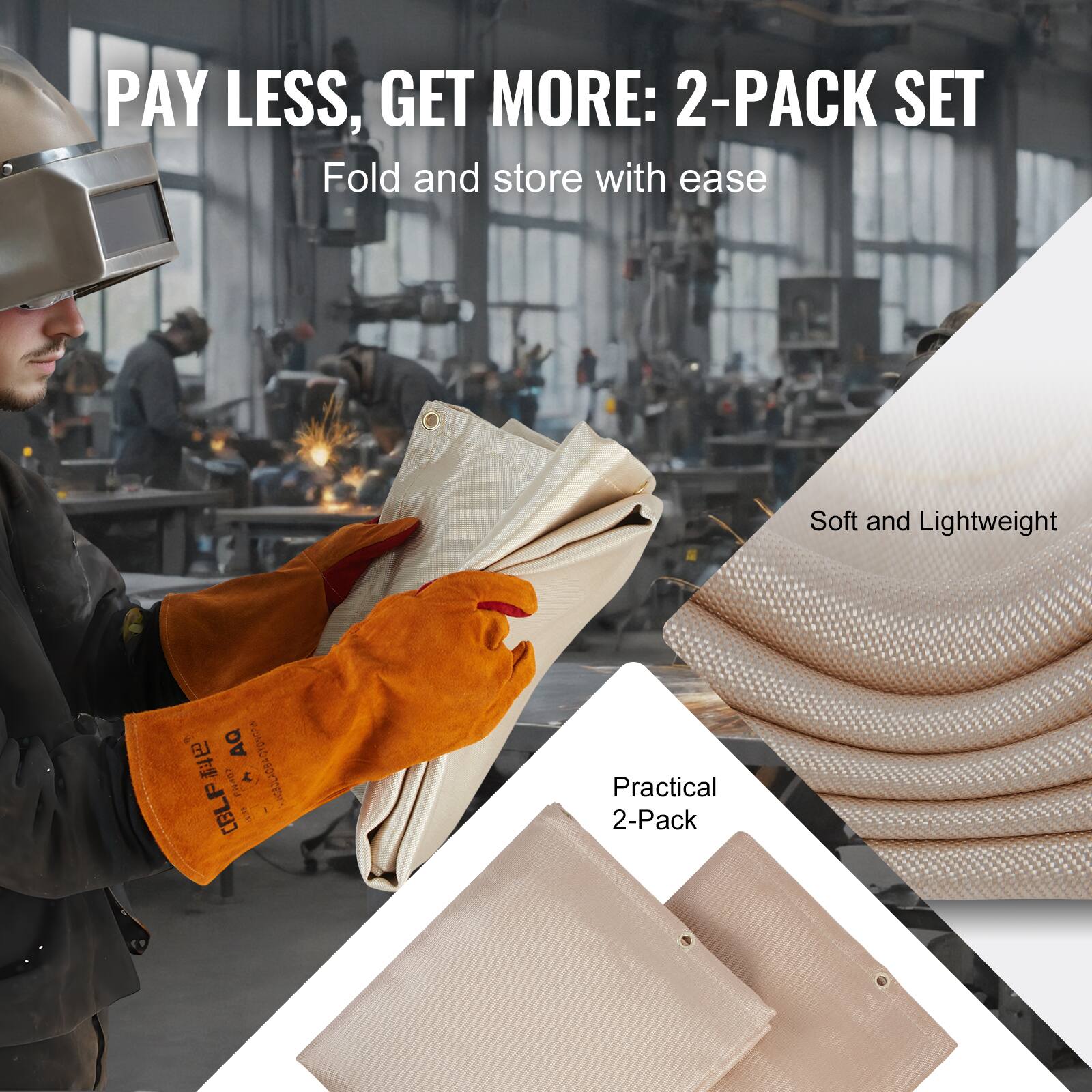 PAY LESS, GET MORE: 2-PACK SET  
Fold and store with ease  

Soft and Lightweight  

Practical 2-Pack