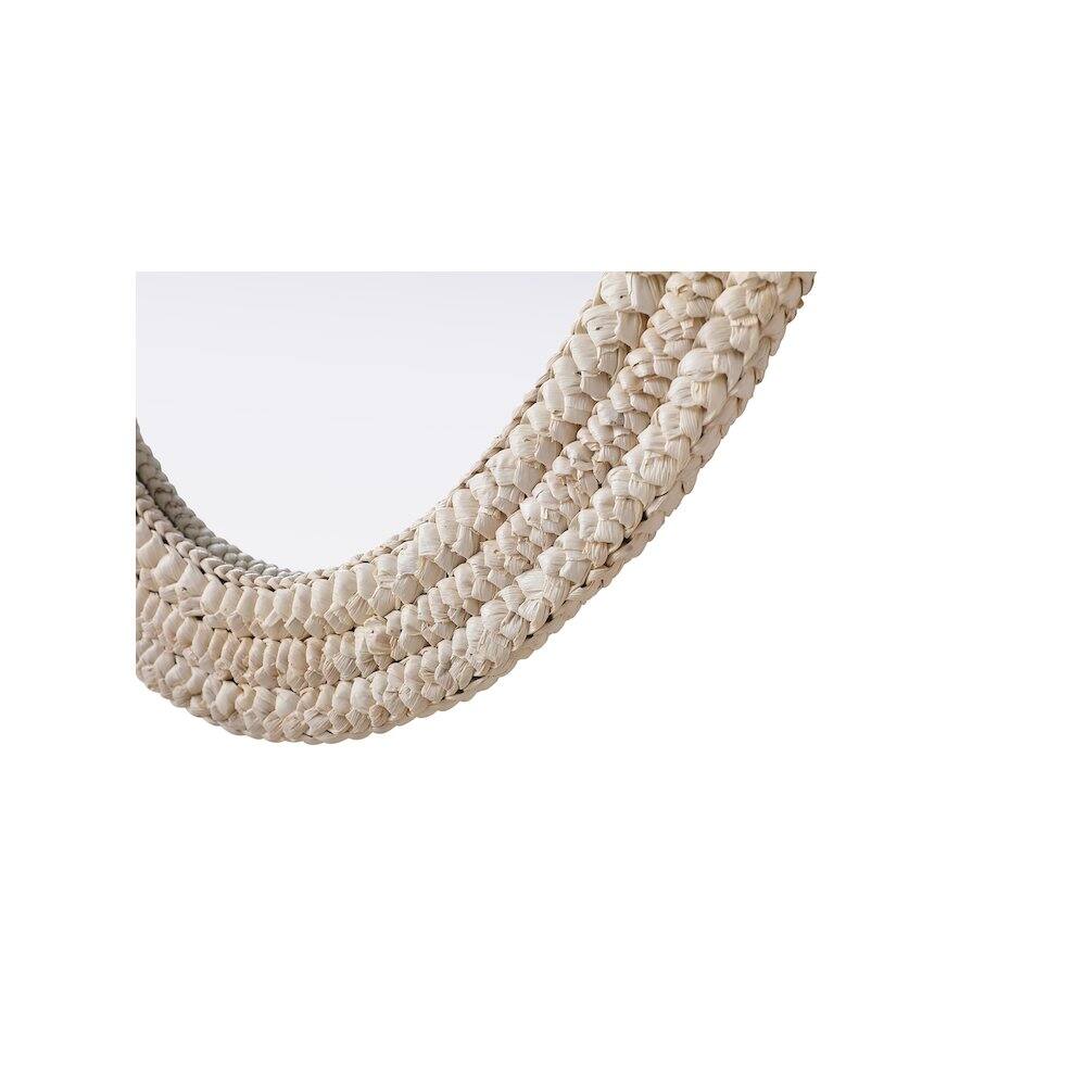Alt View 1. Elegant Decor - Oval Cornhusk Mirror 24x36 in Linen White - Linen White.