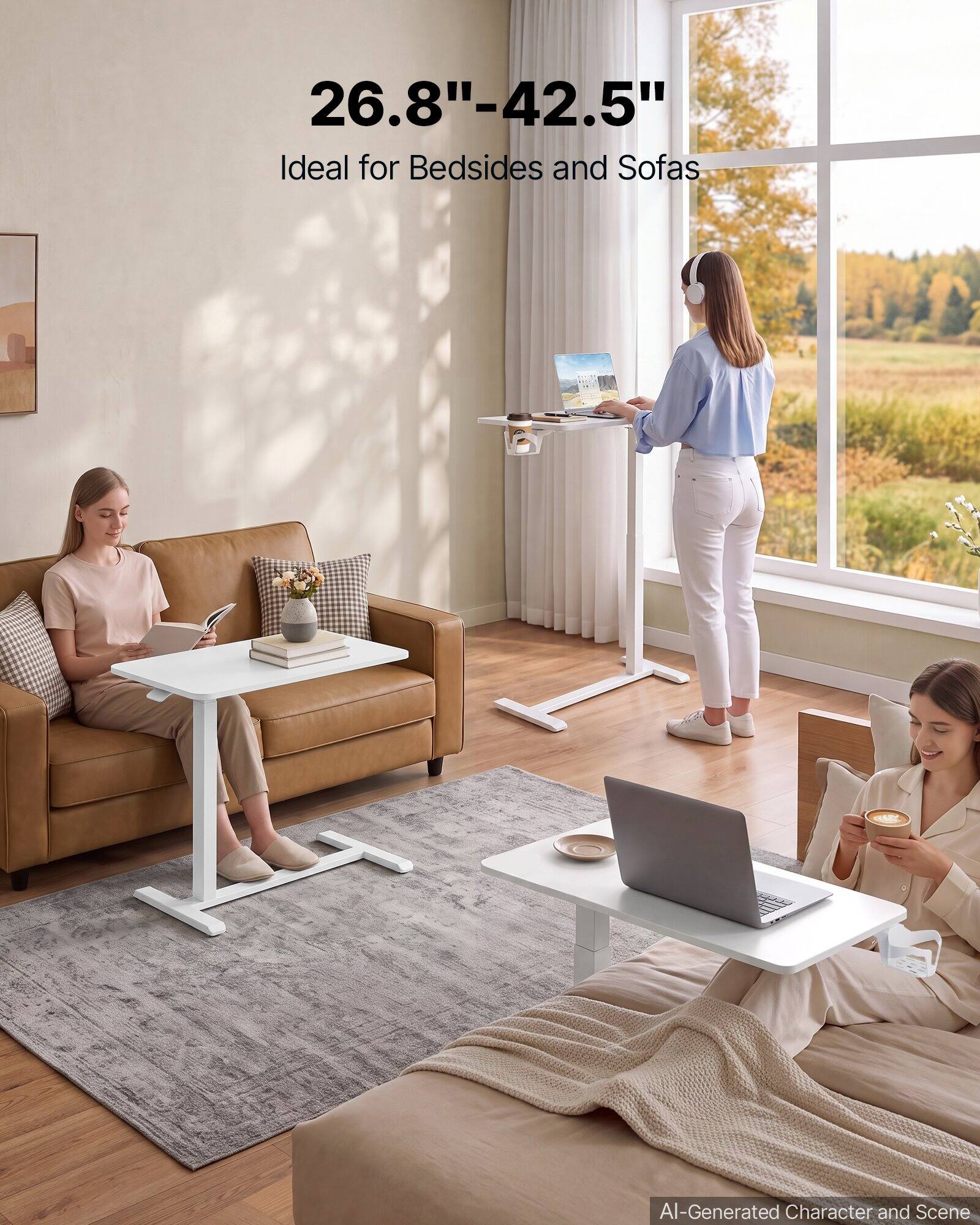 26.8"-42.5" Ideal for Bedsides and Sofas

AI-Generated Character and Scene