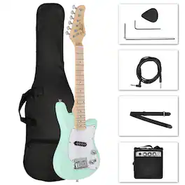 Winado - 30" Electric Guitar Guitar Beginner Electric Guitar Kit with 5-watt Amp, Portable Bag, Adjustable Shoulder Strap, Plectr