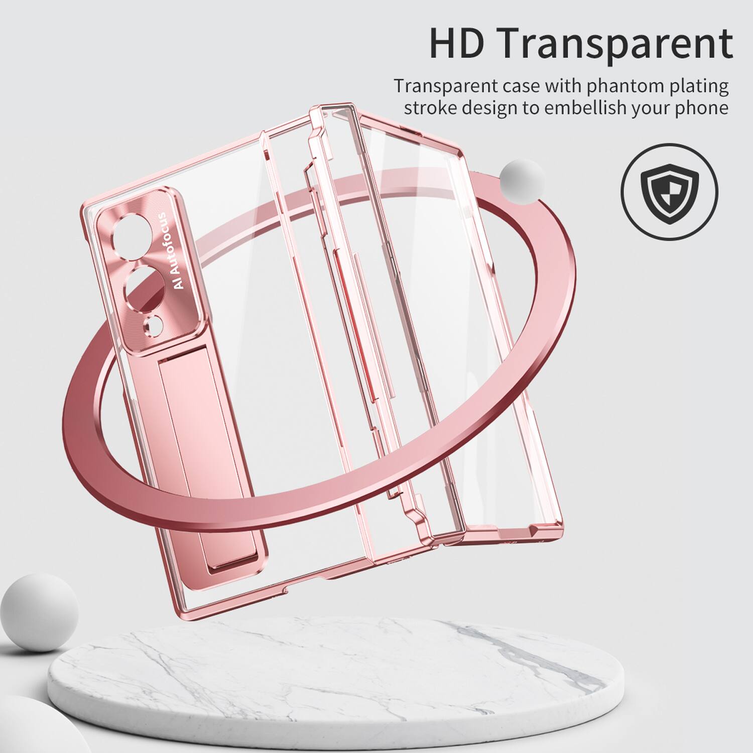 HD Transparent  
Transparent case with phantom plating stroke design to embellish your phone  
AI Autofocus