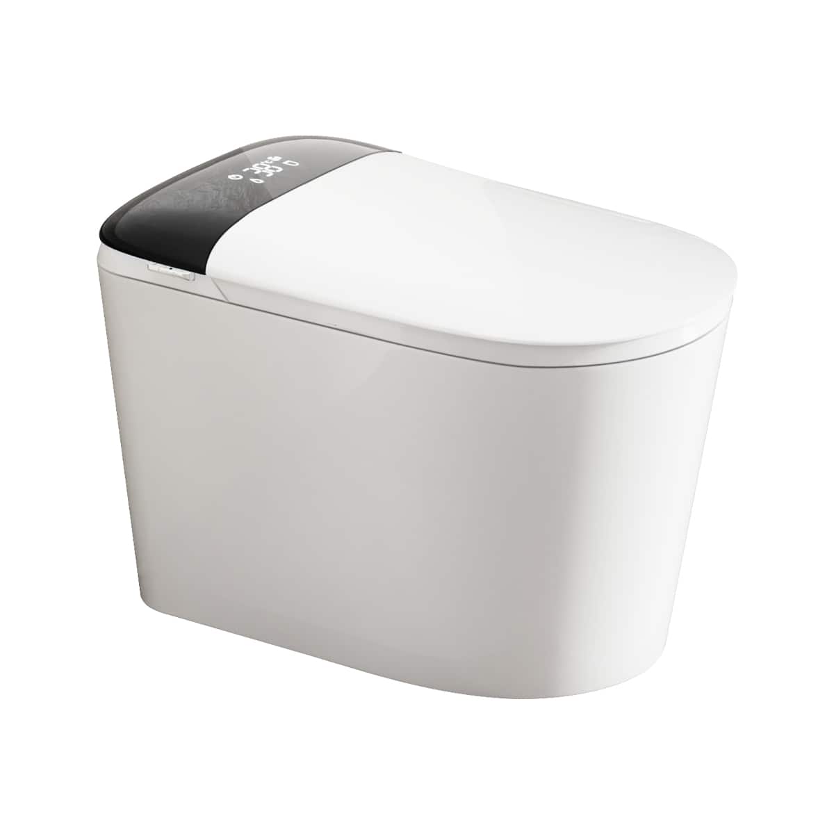 Loheer - Smart Toilet With Built In Bidet, Heated Seat, Automatic Flush, Floor Mounted - White and Black