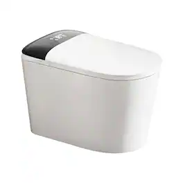 Loheer - Smart Toilet With Built In Bidet, Heated Seat, Automatic Flush, Floor Mounted - White and Black