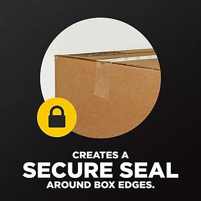 CREATES A SECURE SEAL AROUND BOX EDGES.