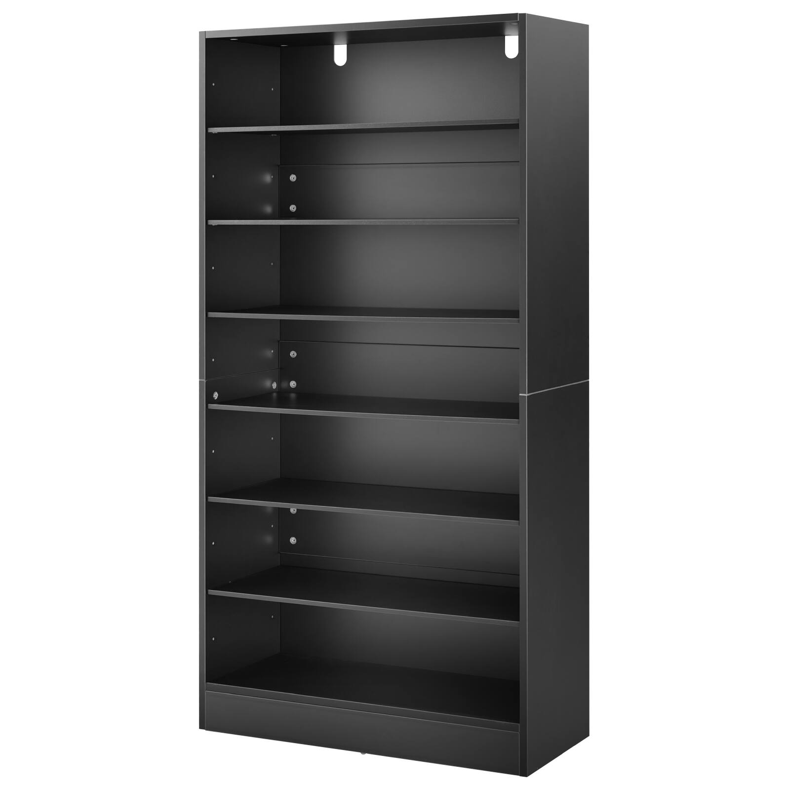 Alt View 5. VEVOR - Media Storage Cabinet, 7-Tier DVD Shelf Organizer, 27.56 x 11.81 x 55.12 in Multimedia Storage Organizer for CDs, DVDs - Black.