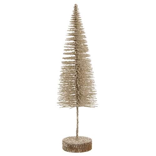 BreeBe - Winter's Eve Bottle Brush Tree 13" - Gold
