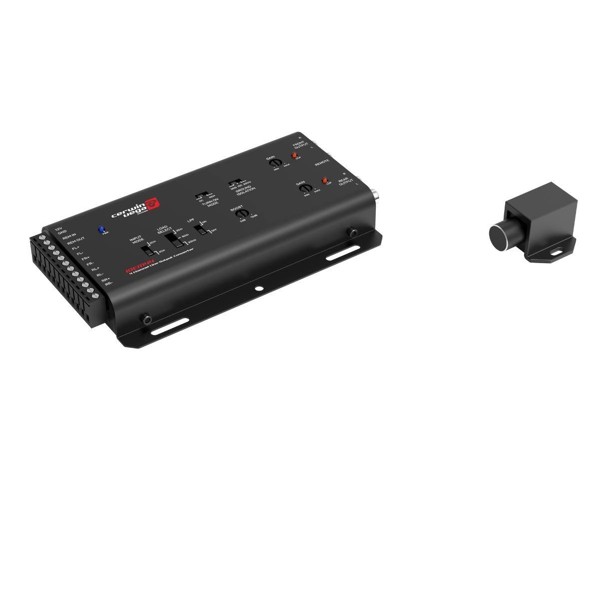 Cerwin Vega - IOEM44 4 Channel Line Output Converter, 4-In, 4-Out - Black