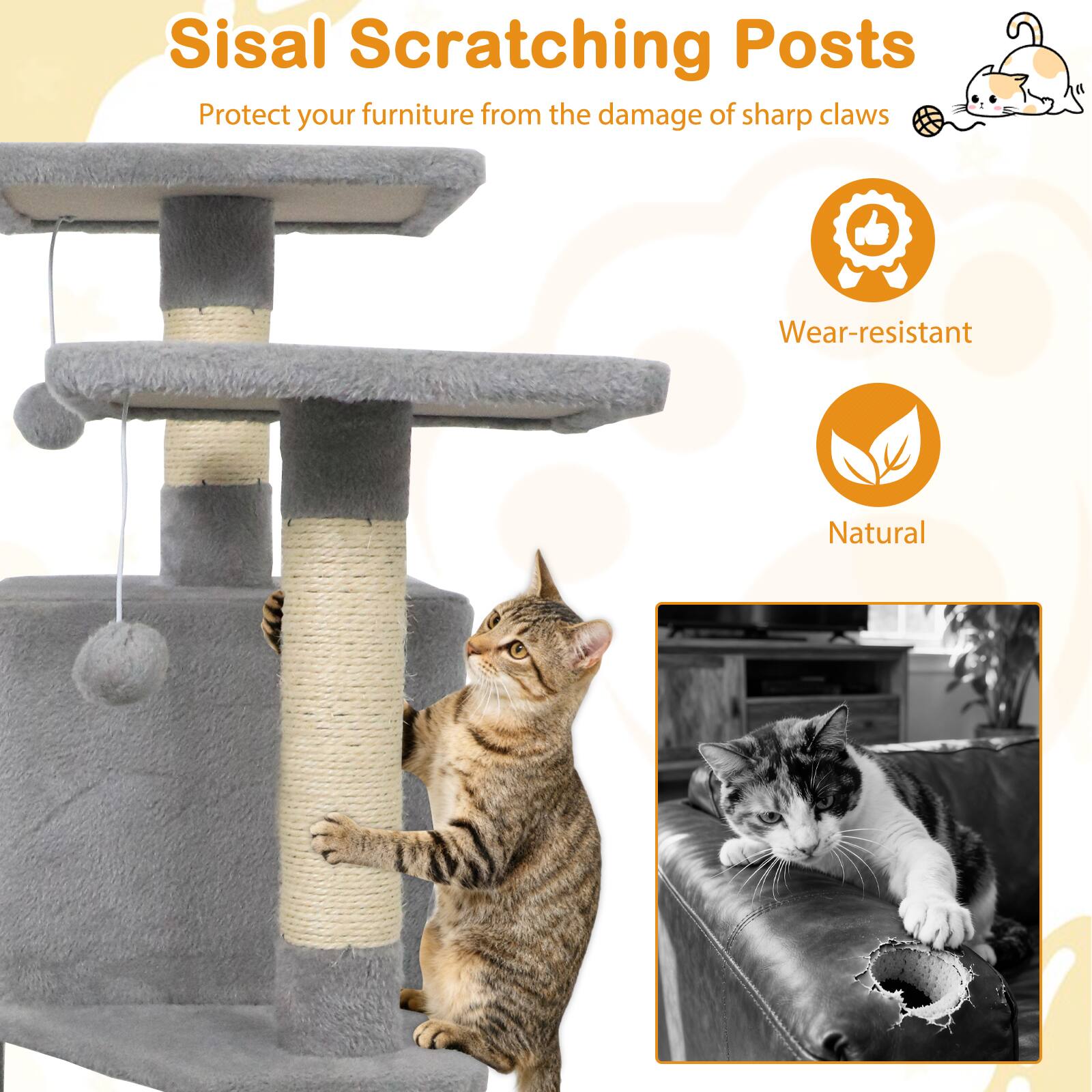 Sisal Scratching Posts  
Protect your furniture from the damage of sharp claws  

- Wear-resistant  
- Natural