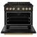 Angle. ZLINE - 36 in. Wide 6 Burner Autograph Paramount Dual Fuel Black Stainless Range w/ Bronze Accents (SDRBZ-36-CB) - Black Stainless Steel.