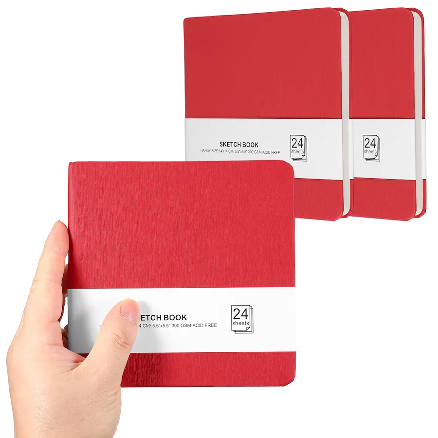 Draw Notepad Unique Bargains 3pcs 5.5x5.5 Inch Small Sketchbook, 24/48pg 300GSM ...