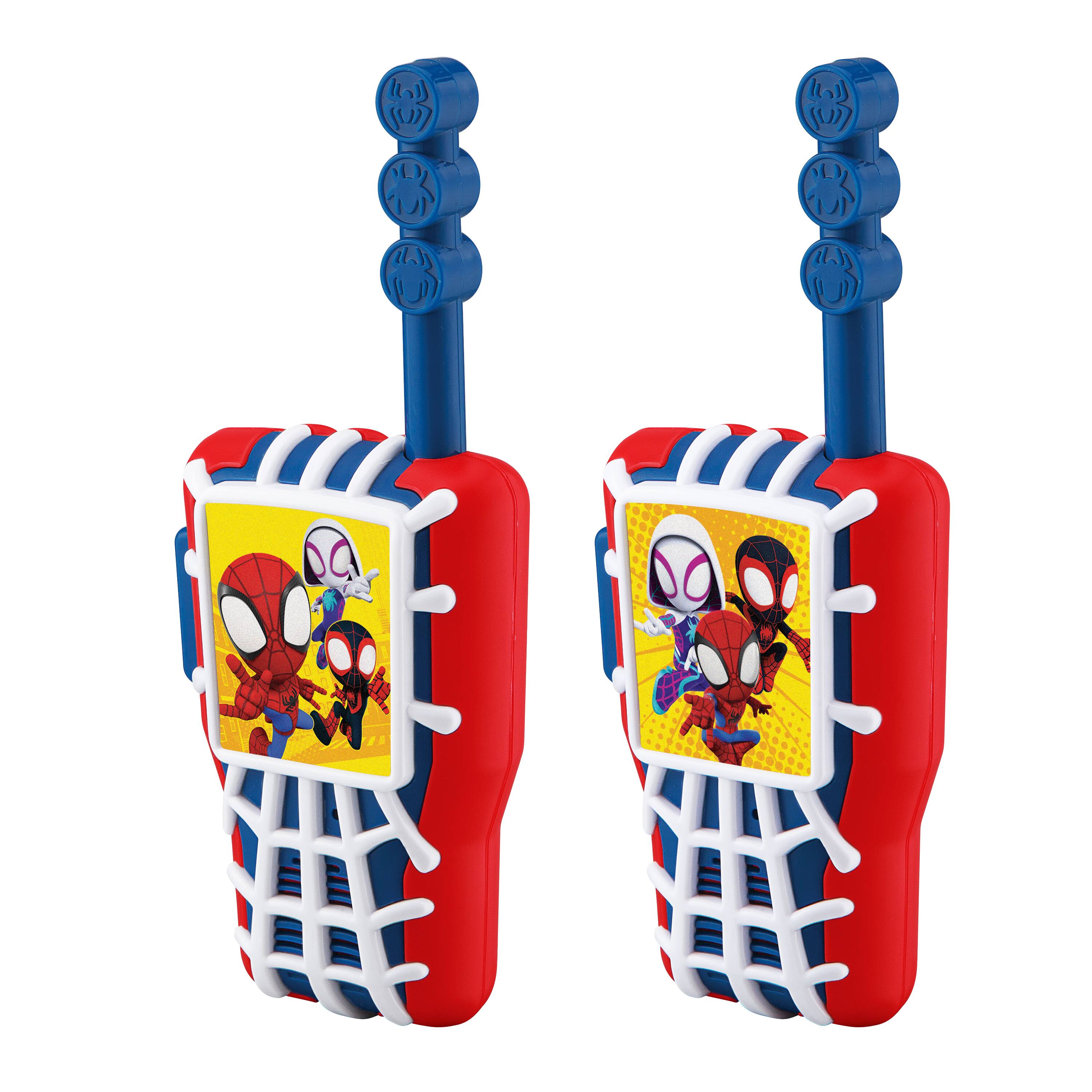 Left. eKids - eKids Spidey and His Amazing Friends Walkie Talkies for Kids, Two Way Radios for Indoor or Outdoor Games - Multicolor.