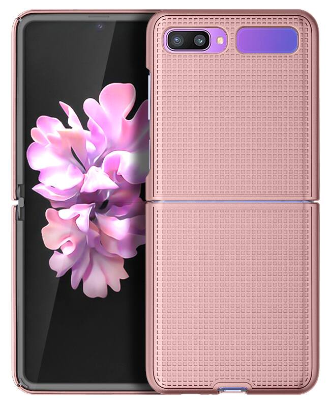 Alt View 2. Nakedcellphone - Hard Case for Samsung Galaxy Z Flip 5G Phone (2019/2020) - Rose Gold.