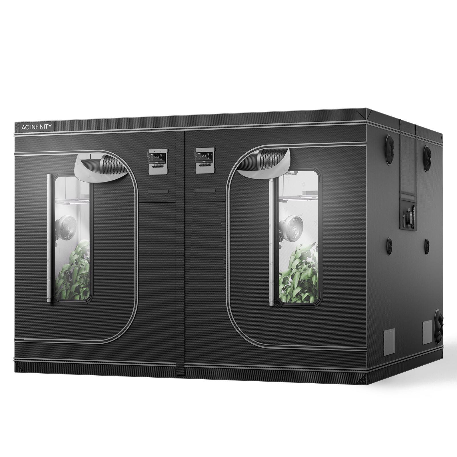 Front. AC Infinity - CLOUDLAB 811, Advance Grow Tent 10x10, Thickest Poles and Canvas 120" x 120" x 80".