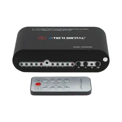 J-TECH DIGITAL Digital Optical Audio 4x2 Matrix Supports 1 CH vuterut P ... 130 1. J-TECH DIG'ITAL Model: JDSM0402 - G 10 H R 4 2 = 1 A BAOO B A G ON B A 1 - 2 2 3 3 4 4 1 SPDIF I