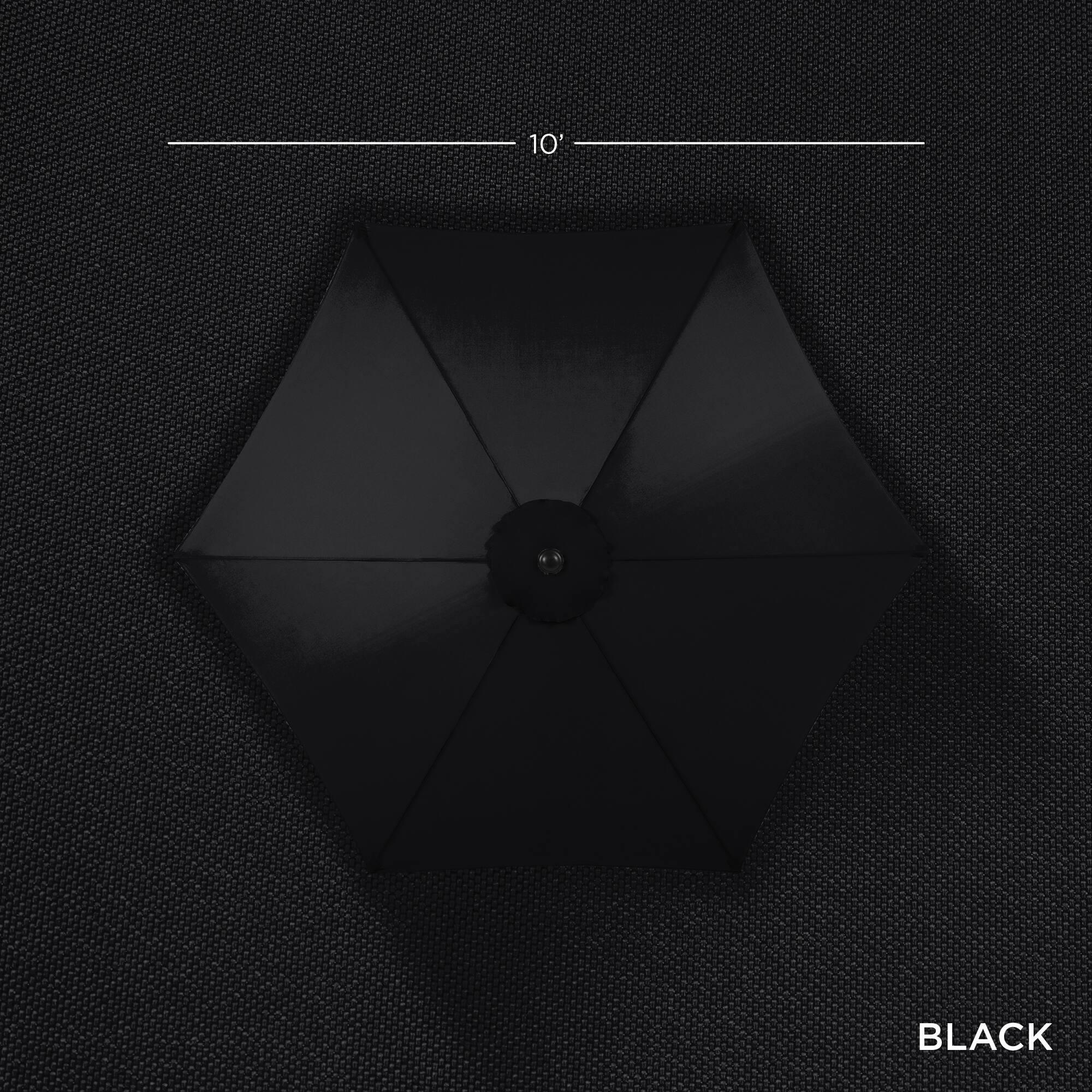 The text on the image is "10' BLACK."