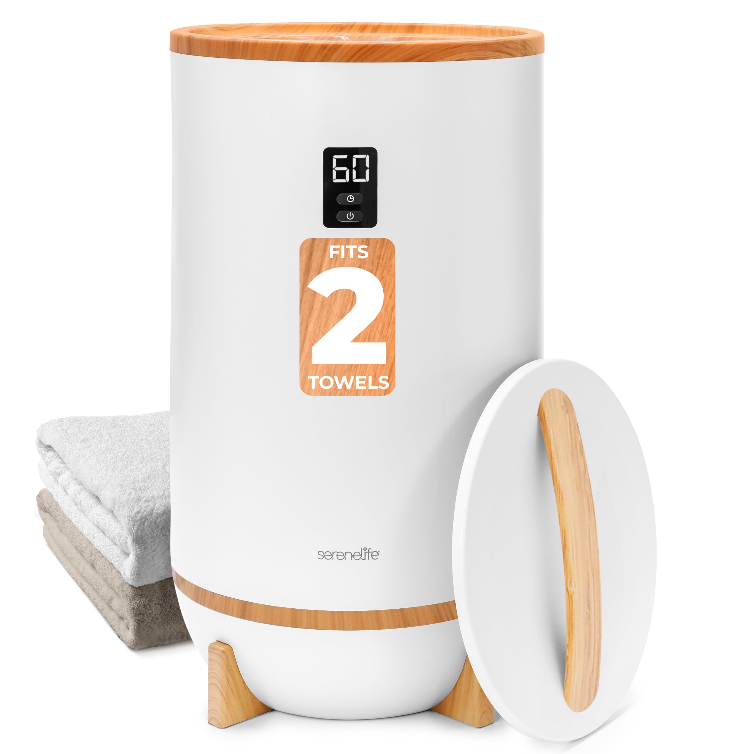 60°  
FITS 2 TOWELS  
serenelife