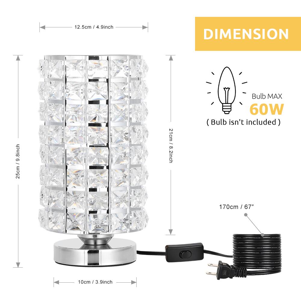 12.5cm / 4.9inch  
DIMENSION  
.8inch  
25cm / 8.2inch  
Bulb MAX 60W (Bulb isn't included)  
170cm / 67"  
10cm / 3.9inch