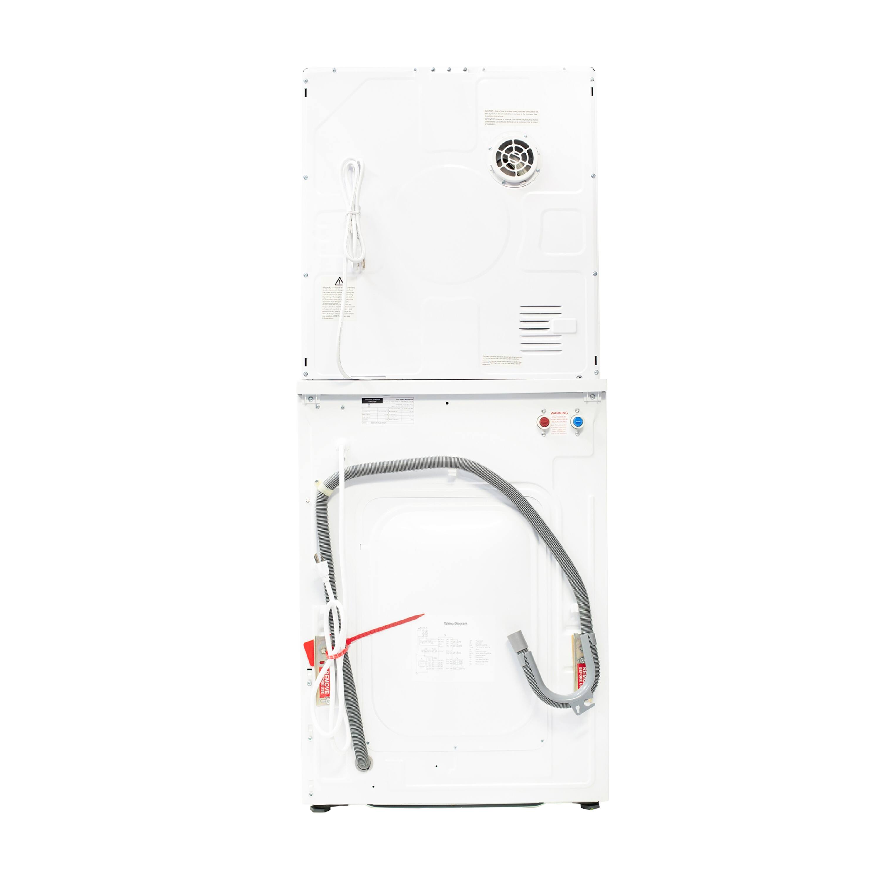 Alt View 10. Equator - Equator Stackable Laundry Set, 1.57 cu.ft EW 822 Super Washer, 2.6 cu.ft ED 848 Vented Dryer, Sensor Dry 110V - White.